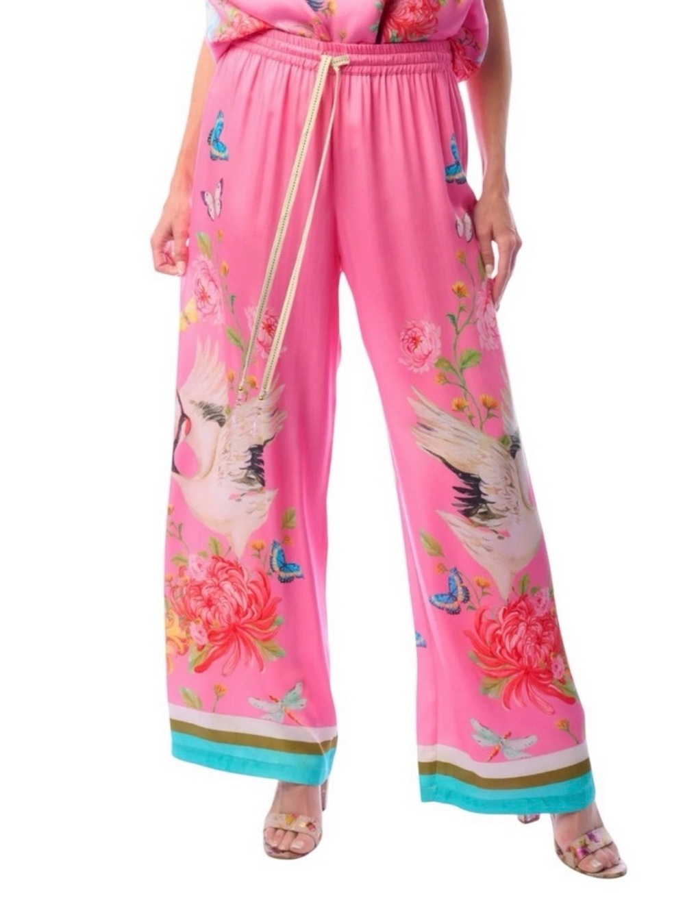 Aratta Legend of the Crane Pink PJ Pants, NWT